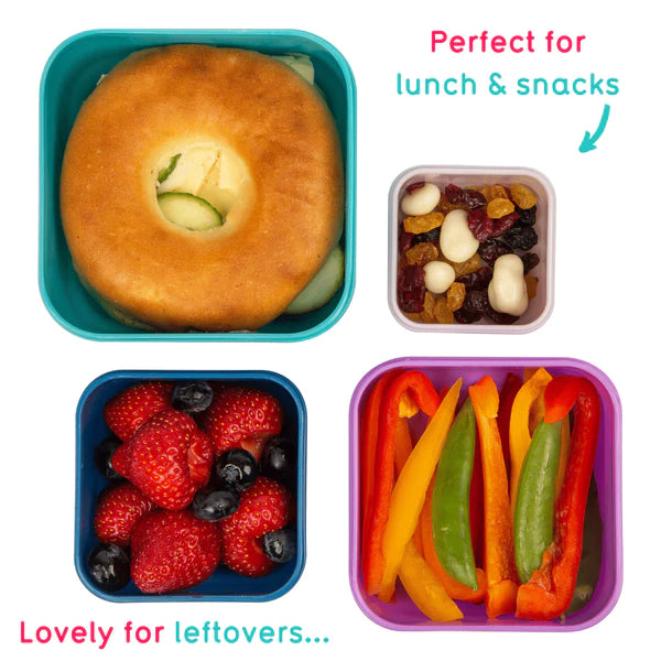 Tum Tum Nesting Children'S Snack Boxes, Set Of 4, Felicity Fox