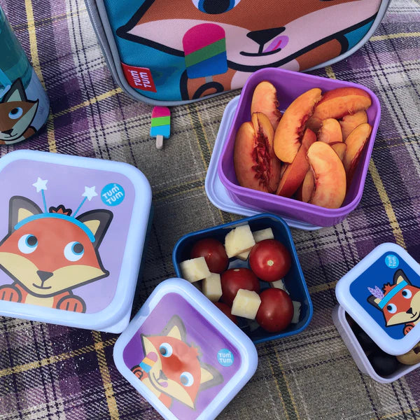 Tum Tum Nesting Children'S Snack Boxes, Set Of 4, Felicity Fox