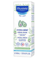Mustela Hydra Bébé Facial Cream with Avocado 40ml – White