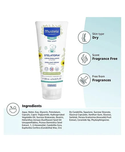 Mustela Stelatopia Emollient Cream (200)