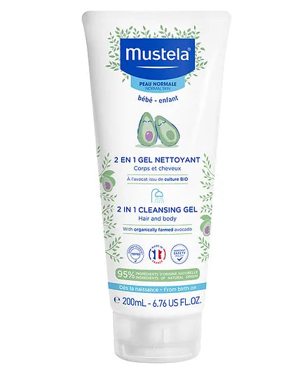 Mustela 2 In 1 Cleansing Gel (200ml)