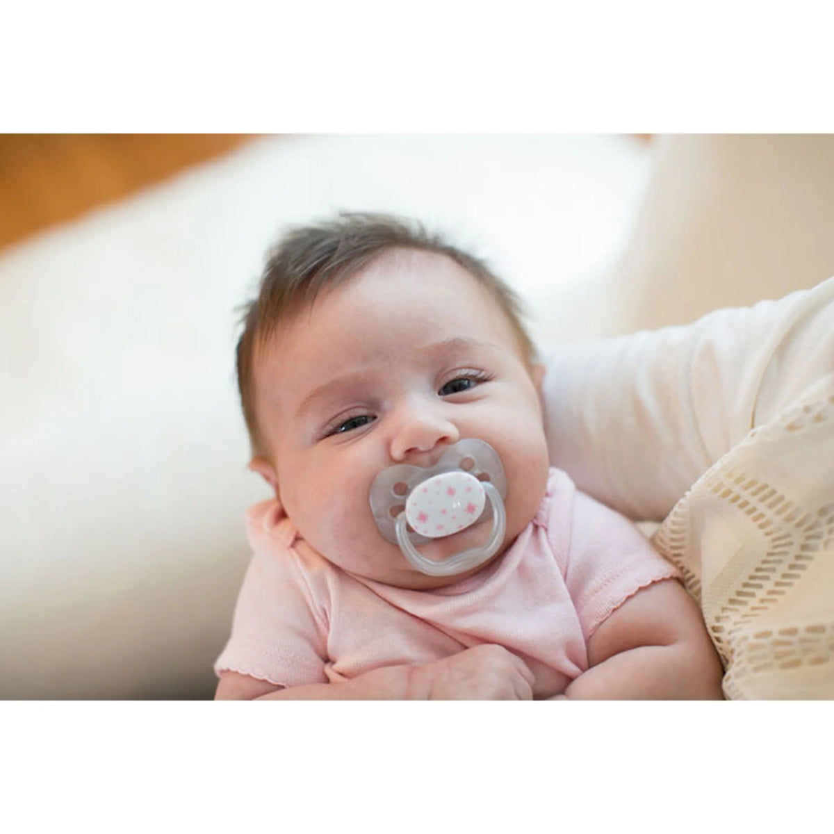 Dr. Brown's Advantage Pacifier Stage 1 Pack of 2 Pink Stars