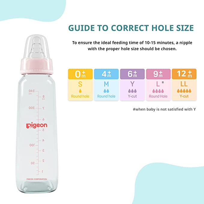 Pigeon Glass Feeding Bottle 6Oz 200Ml Pink