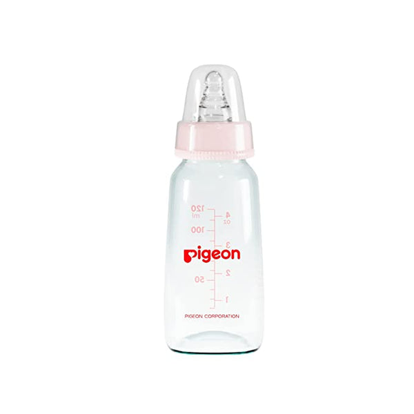 Pigeon Glass Feeding Bottle 4Oz 120Ml Pink