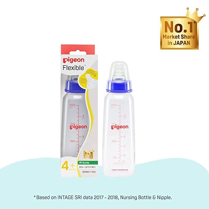 Pigeon Feeding Bottle 6Oz 200Ml Blue