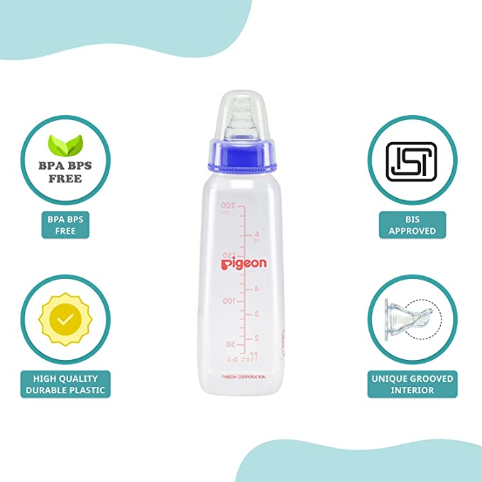 Pigeon Feeding Bottle 6Oz 200Ml Blue