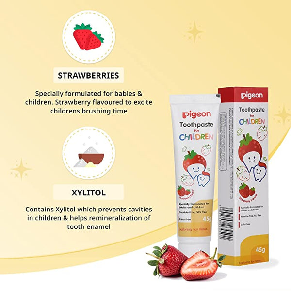 Pigeon Strawberry Toothpaste (45gm)