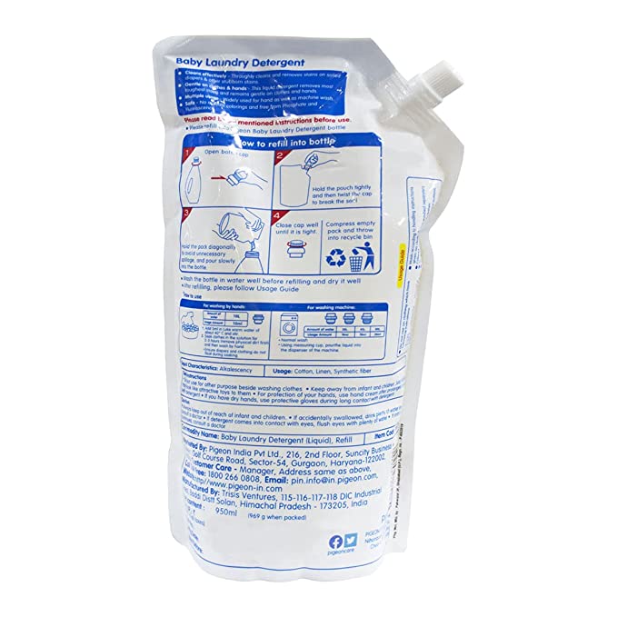 Pigeon Baby Liquid Laundry Detergent Refill Pack (950ml)