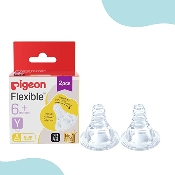 Pigeon Peristaltic Nipple 6m+ Y Cut (Pack Of 2)