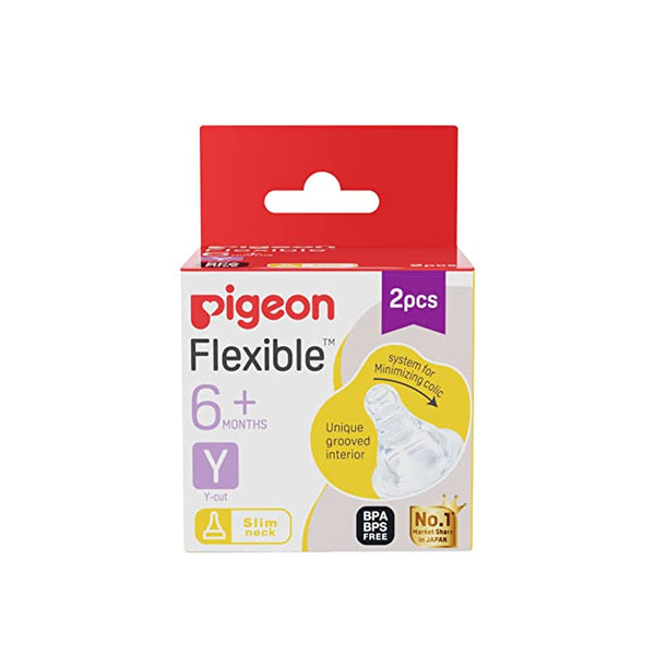 Pigeon Peristaltic Nipple 6m+ Y Cut (Pack Of 2)