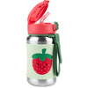 Skip Hop Spark Style Stainless Steel Straw Bottle - Strawberry