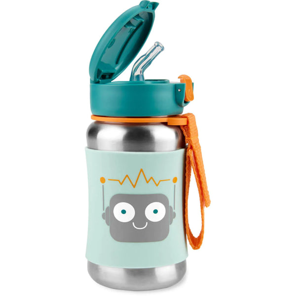 Skip Hop Spark Style Ss Straw Bottle Robot