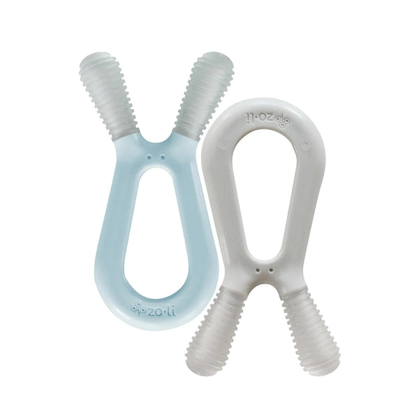 Zoli Bunny Teether Mist Blue/Ash