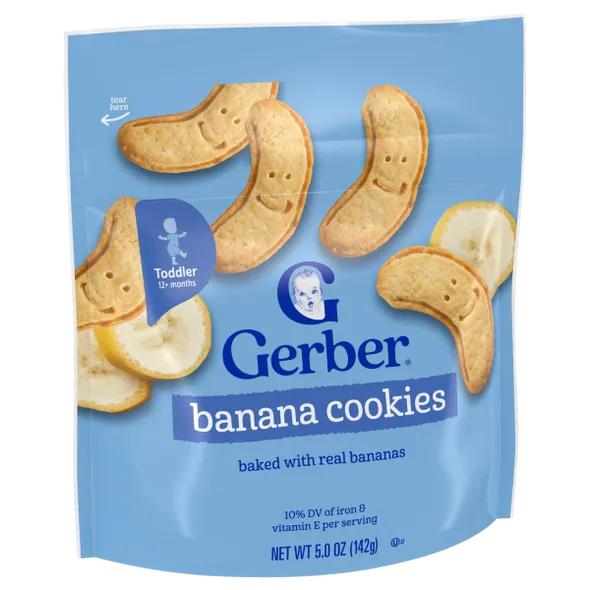 Gerber Banana Cookies Naturally Flavored Baby Snack – 12+ Months