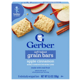 Gerber Soft Baked Grain Bars Apple Cinnamon Naturally Flavored Snack – Toddler