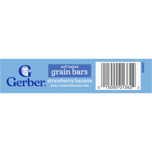 Gerber Soft Baked Grain Bars Strawberry Banana Naturally Flavored Snack – Toddler