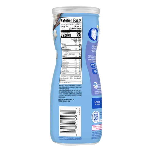 Gerber Grain & Grow Vanilla Puffs Baby Snack – 8+ Months, Cereal Snack