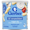Gerber Lil’ Crunchies Veggie Dip Naturally Flavored Baby Snack – 8+ Months