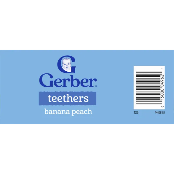 Gerber Gentle Teething Wafers Banana & Peach Baby Snack – Crawler Stage