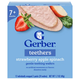 Gerber Strawberry Apple Spinach Teething Wafers Baby Snack – Crawler Stage