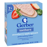 Gerber Strawberry Apple Spinach Teething Wafers Baby Snack – Crawler Stage