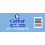 Gerber Strawberry Apple Spinach Teething Wafers Baby Snack – Crawler Stage