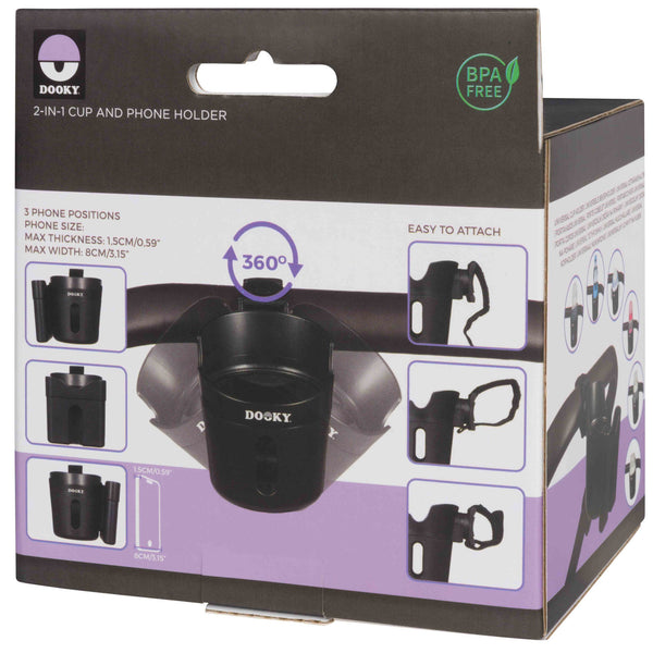 Dooky 2 in 1 Cup and Phone Holder