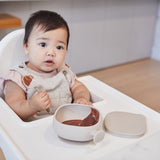 b.box Silicone Suction Bowl + Lid – Latte