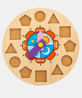 Hilife Clock O Puzzle Wooden Learning Toy 13 Pieces 3Y+ Multicolor