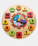 Hilife Clock O Puzzle Wooden Learning Toy 13 Pieces 3Y+ Multicolor