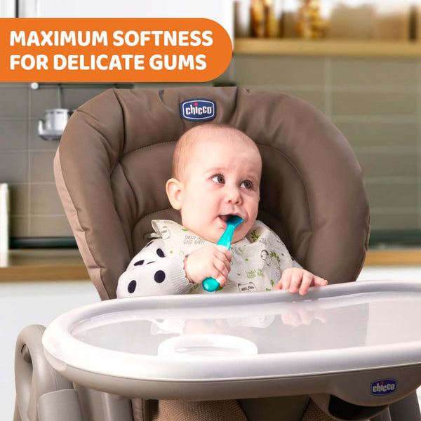 Chicco Soft Silicone Spoon For Boys 2Pcs 6M+