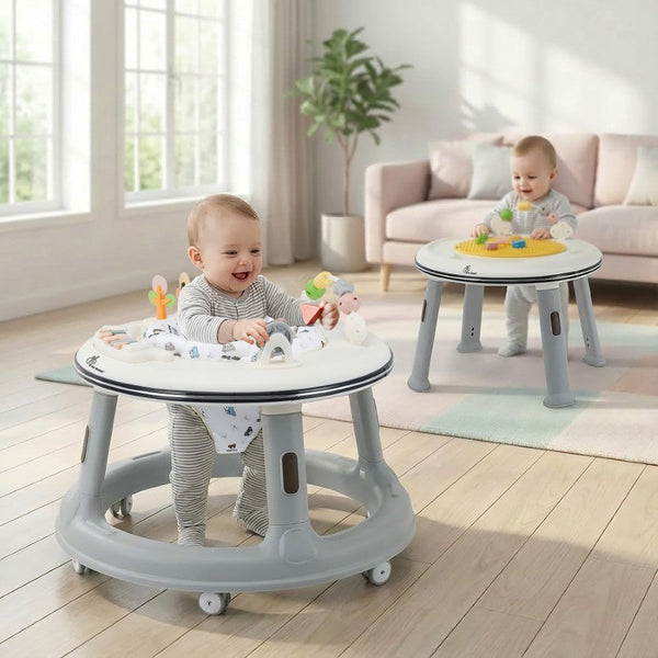 R For Rabbit Little Feet Hopper Baby Walker - Grey White