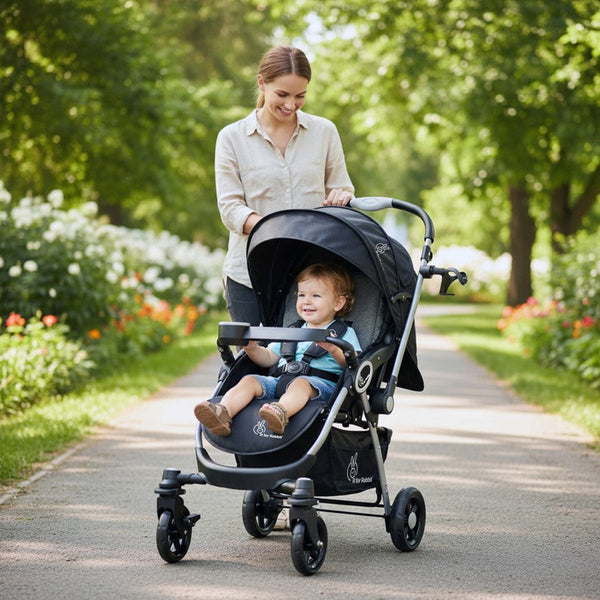 R for Rabbit Chocolate Ride Baby Stroller 0–3Y – Black Grey