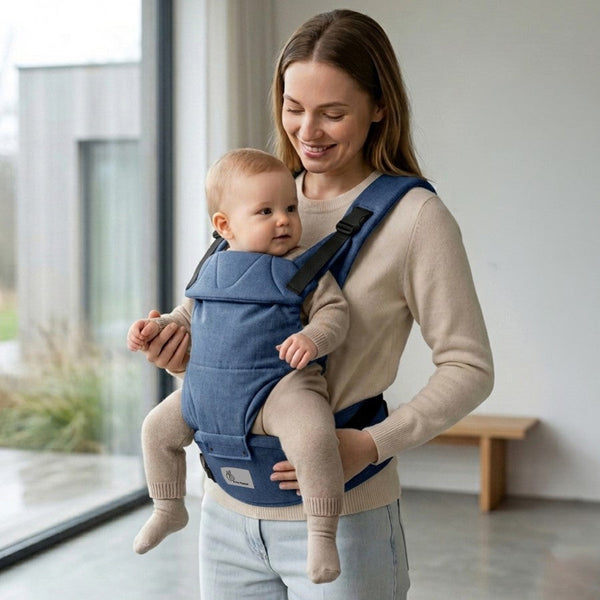 R for Rabbit Solo Wrap Comfy 5-in-1 Baby Carrier 4–36M Up to 20kg – Denim Blue