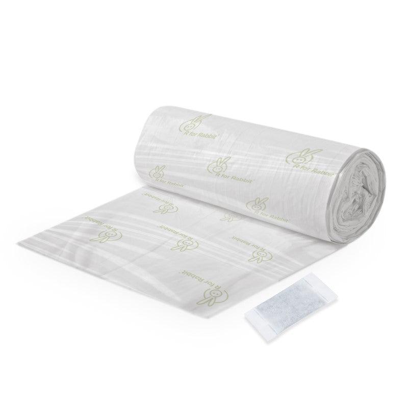 R For Rabbit Diapering (Bin) Biodegradable Trashbag With Carbon Filter-Pack Of 2 White
