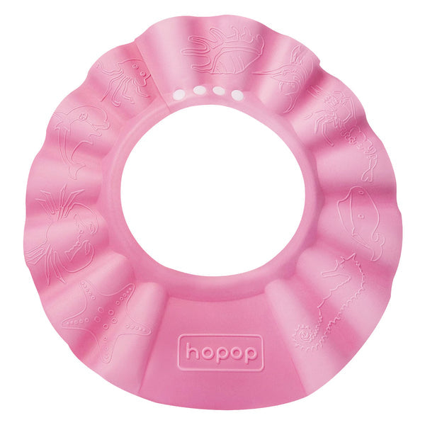 Hopop Bathing Shower Cap Shampoo Hat Adjustable Pink