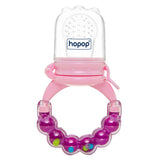 Hopop Baby Food Fruit Nibbler with Rattle Handle One Size – Pink & Purple