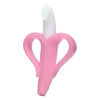 Teether Hopop Easy Grip Banana-Shaped Silicone Baby Teether 3M+ Pink