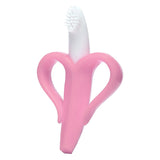 Teether Hopop Easy Grip Banana-Shaped Silicone Baby Teether 3M+ Pink