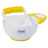 Hopop Baby Food Mash & Serve Feeding Bowl Set 15 x 11 x 7.5 cm Yellow