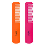 Hopop Rounded Teeth Easy Grip Baby Hair Comb Pack of 2 Orange & Pink