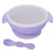 Hopop Silicone Bowl & Spoon with Suction Base Grey 6M+
