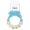 Hopop Baby Food & Fruit Nibbler with Rattle Handle Blue & White