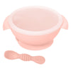 Hopop Baby Feeding Silicone Bowl & Spoon with Suction Base & Snap-On Lid One Size – Pink