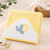 Babiano Soft & Absorbent Elephant Baby Hooded Towel – Yellow
