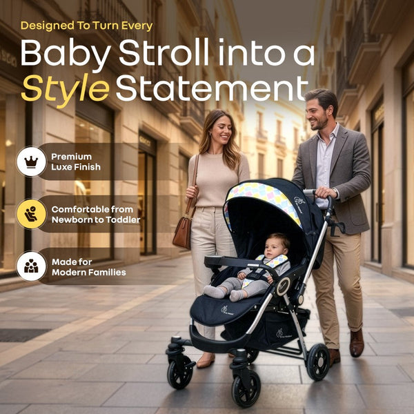 R for Rabbit Chocolate Ride Baby Stroller 0–3Y – Black Multi