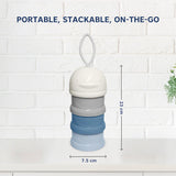 Hopop 3-Layer Multi-Functional Milk Powder Container Food Storage One Size – Blue