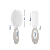 Hopop Soft-Bristle Baby Hair Brush & Comb Set - Green