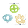 Hopop Multi-Textured, Water-Filled Cooling Teether – Pack of 3 - Assorted