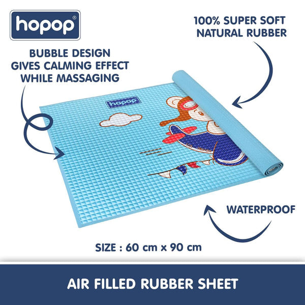 Hopop Multipurpose Baby Massage Mat Waterproof Diaper Changing Mat Plane – Blue